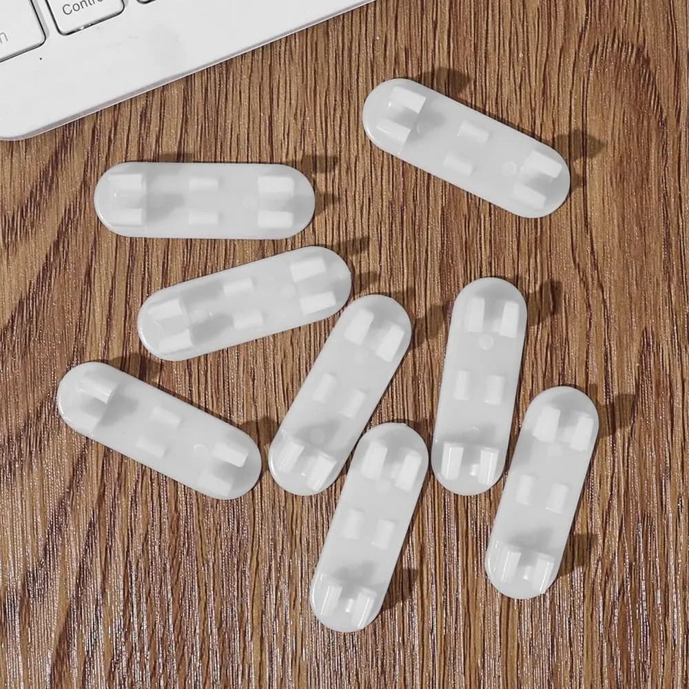 10 Pezzi Clip Autoadesivi per Cavi, Organizzatori Senza Foratura per Casa e Ufficio, Clip per Gestione Cavi, Supporto per Cavi Dati Senza Tracce
