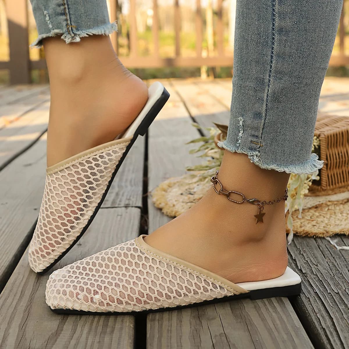 2026 women's new Baotou half slippers for women's summer outdoor wear comfortable and versatile beach slippers