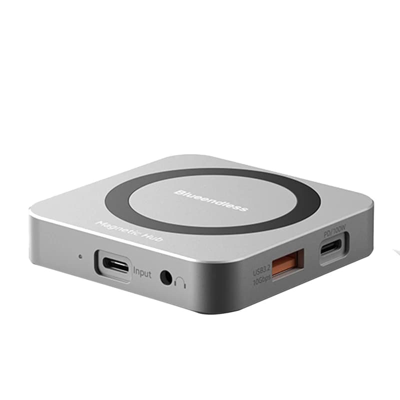 BLUEENDLESS 8 in 1 USB C Hub M.2 NVME SSD Docking Station USB3.1 10Gbps 100W PD 4K60HZ Custodia magnetica M.2 SSD per