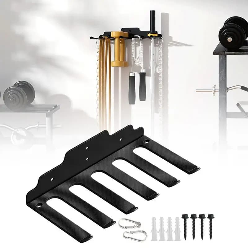 Multipurpose Training Equipment Hook for Wall Rack with Handlebars with 6 Hooks Hooks Hook for Anti Rust Covered Resistance Bands for Lift Belt