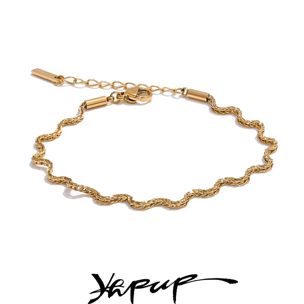 Yhpup 2025 Stainless Steel New Style Chain Chic Fashion Bracelet Bangle Waterproof Arrivals PVD Plated Wrist Jewelry for Women