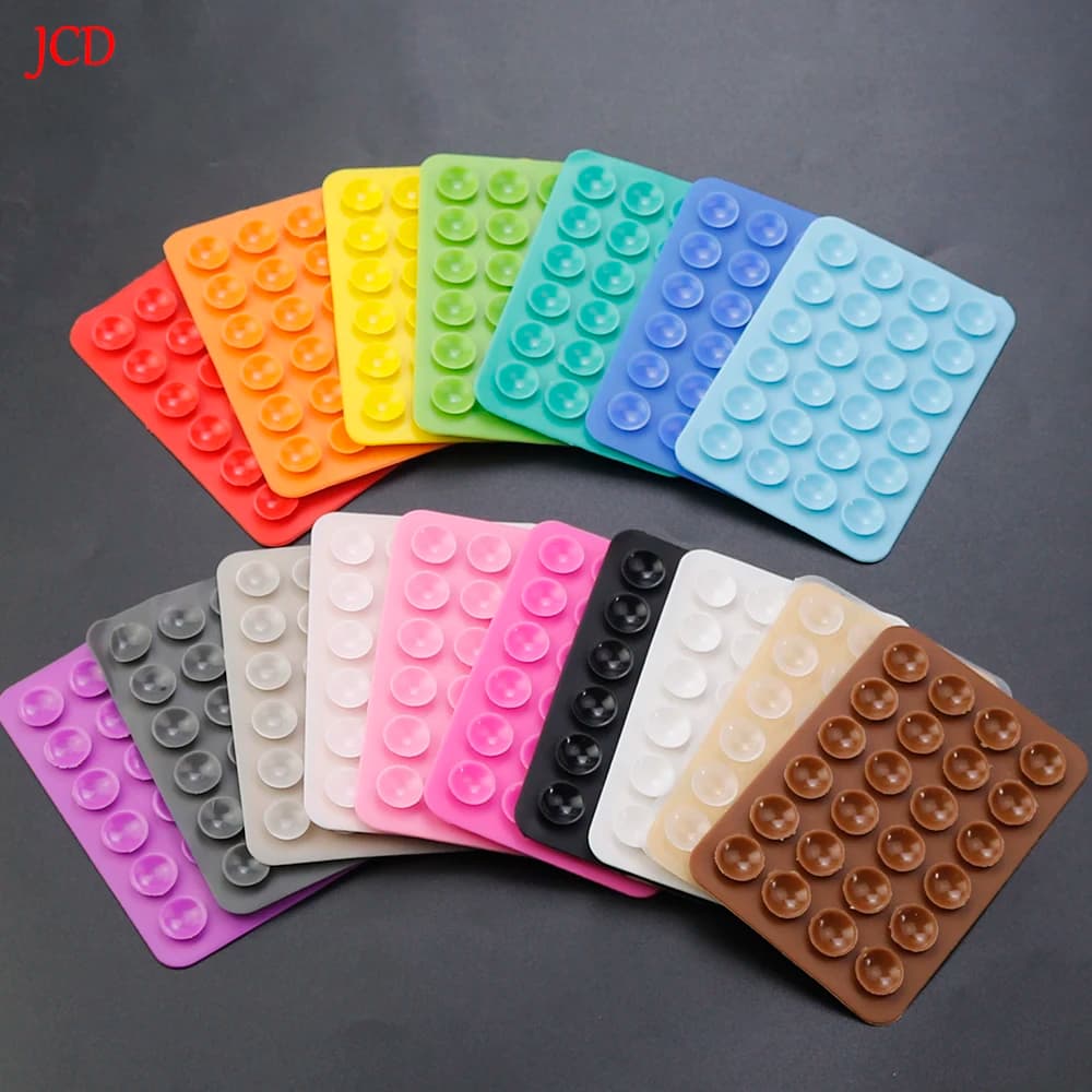 2 ventose in silicone addensato 24 ventose quadrate telefono cellulare tablet bagaglio ventosa caricatore universale custodia in pelle