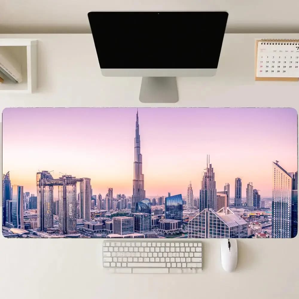 Tappetino da Gaming Burj Khalifa Tower, Tappetino per Mouse, Accessori da Scrivania, Tappetini da Tavolo, Tappetino per Tastiera, Tappetini per Mouse, Accessori per Ufficio, Tappetino per PC