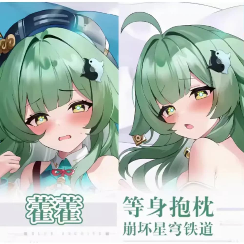 Honkai: Star Cosplay Rail Huohuo Sexy Dakimakura Anime con Corpo Intero, Federa per Cuscino Otaku, Cuscino Decorativo, Regalo per la Camera da Letto QN