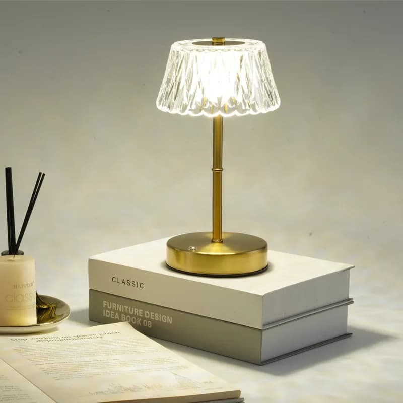 Metal Touch Switch Night Light Hotel Cafe Bar Desk Bedroom Bedside Atmosphere Table Lamp