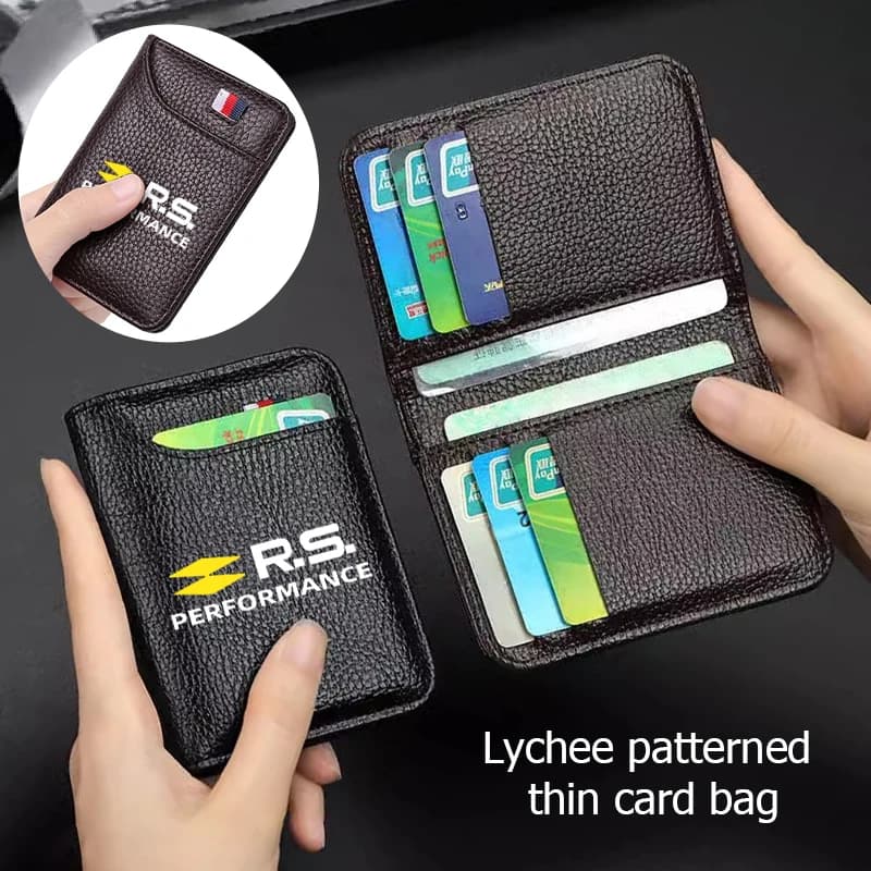 Car Driver License Leather Portable Wallet Credit Card Purse For Renault RS Kadjar Captur Clio Megane 2 3 4 RS Koleos Logan