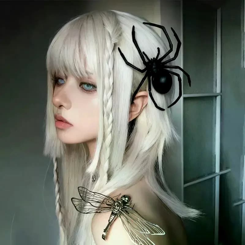 Halloween Simulation Spider Hair Clip Black Spider Accessories Prank Party Decorations Suitable For Men And Women