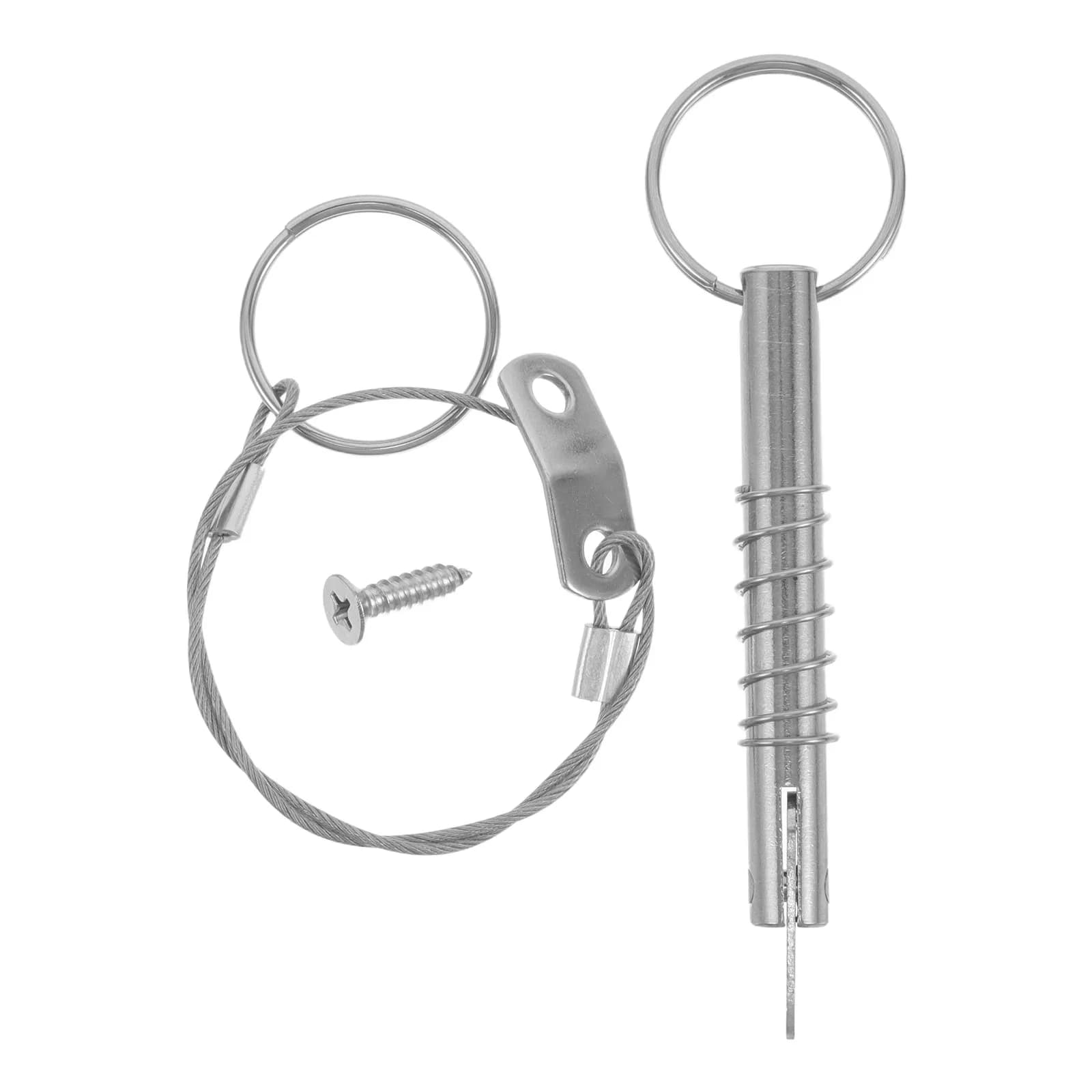 Stainless Steel Marine Pin Quick Release T-Handle Bimini Top Pin Locking Retainer Rope Sailboat Pontoon Boat Accessories