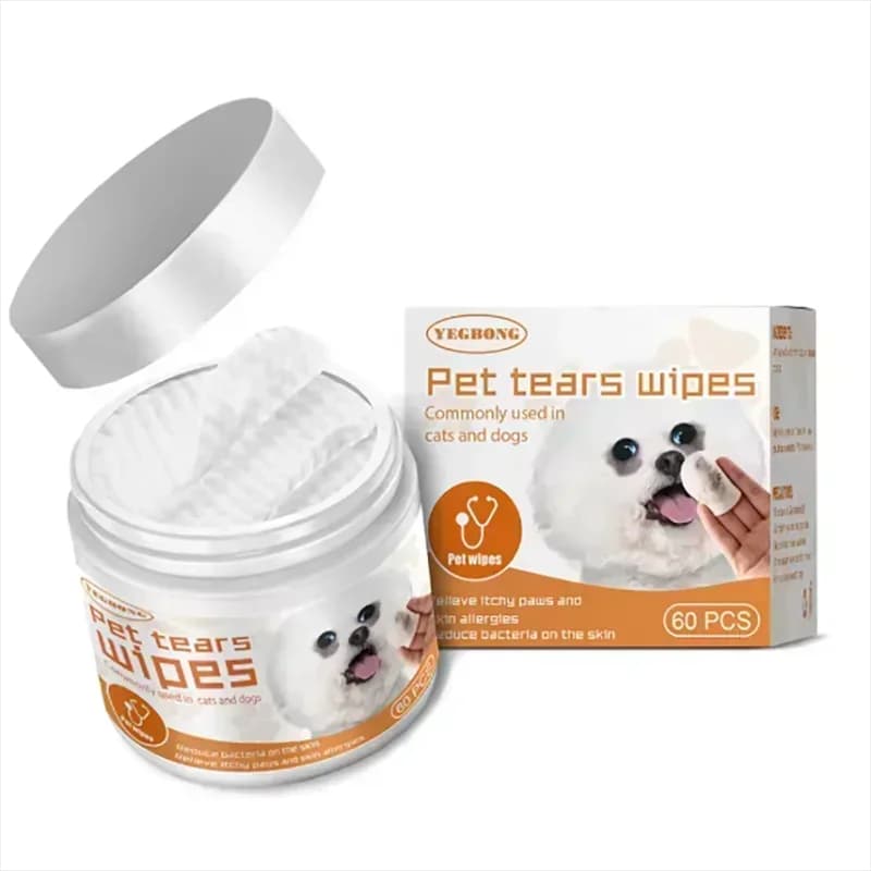 60 pz/set Salviette Umidificate Per Gli Occhi Usa E Getta Universale Non tessuto Asciugamani Umidi Smacchiatore Per Le Orecchie Salviette Per Gatti Per Cani Toelettatura Strumenti Accessori Per Animali Domestici