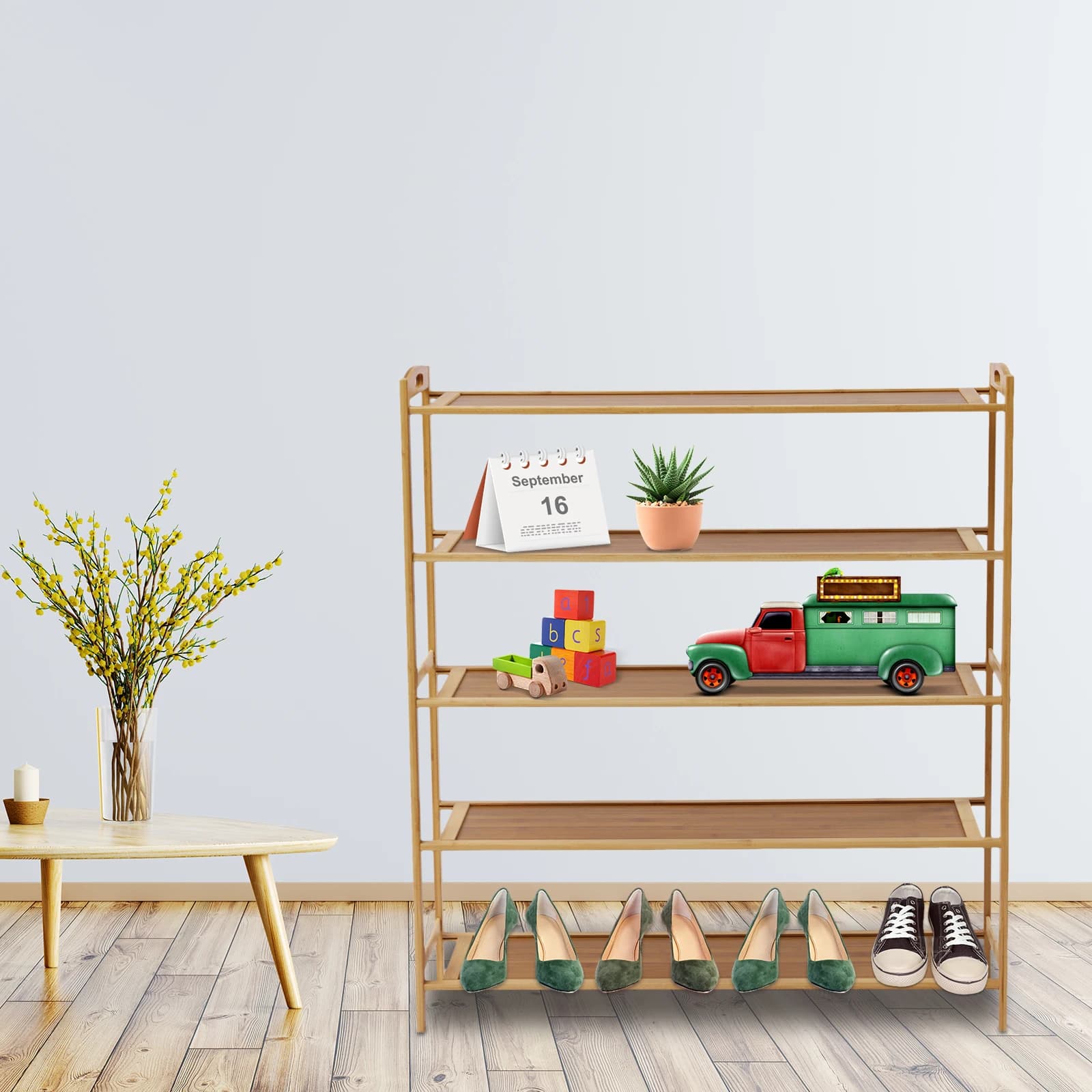 Scarpiera da 5 piani Pratico scarpiera Organizzatore di calzature Supporto per supporto Scaffale per scarpe salvaspazio per uso domestico