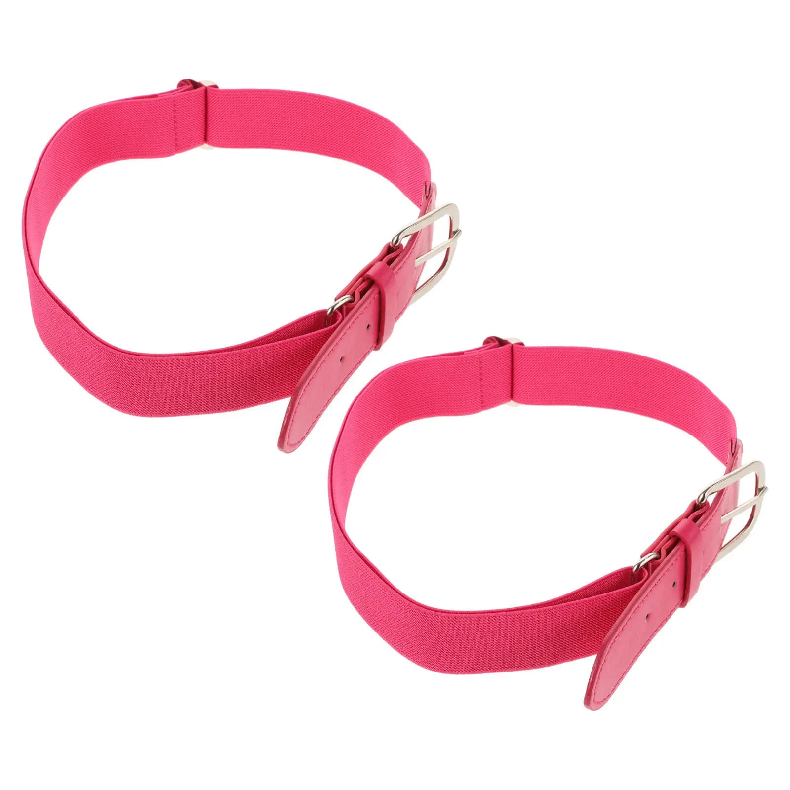 2Pcs Youth Baseball Belts Adjustable Elastic Waistband Stretchable Softball Belt Pink Team Uniform Sports Belt