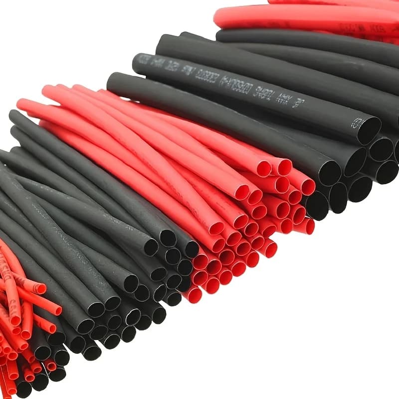 Kit di tubi termorestringenti neri e rossi da 127 pezzi - per la gestione dei cavi e la protezione dei cavi - Ideale per auto, progetti fai da te