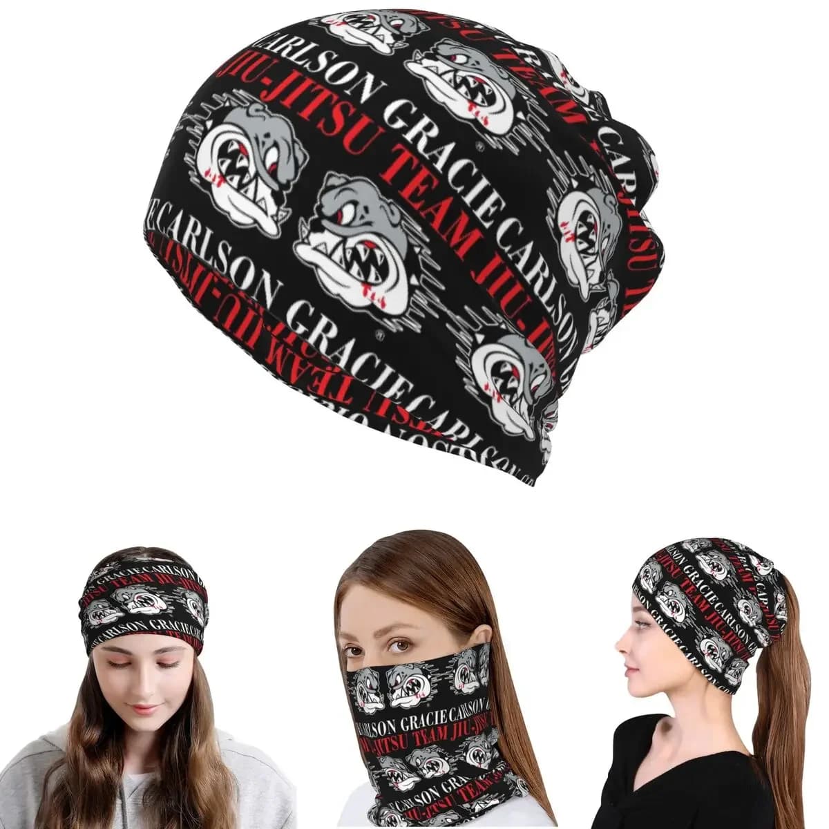 Carlson Gracie Jiu-Jitsu Team Logo Bandana Neck Gaiter Magic Scarf Warm Headwear Beanies Hat Unisex Adult Windproof