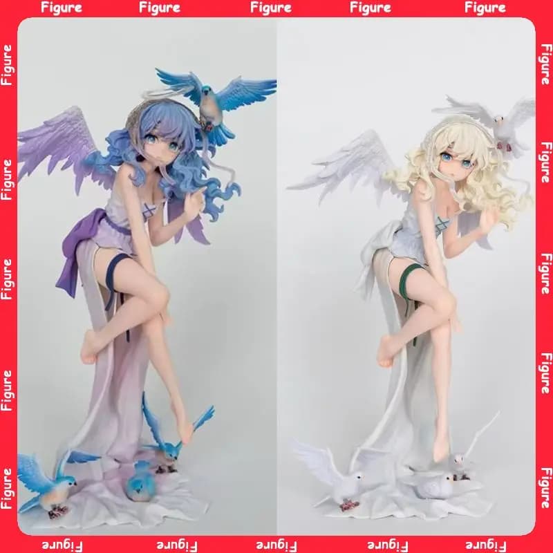 Anime Figure Angel Ariel With White Doves Pvc Collectible Model Two Dimensional Desktop Ornament For Anime Hobbyists Collectors