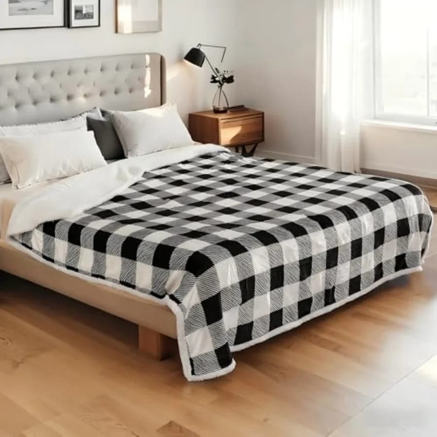 Coperta Elettrica Riscaldata 183x213 cm per un Riposo Sicuro Tutto il Lungo della Notte, in Microfibra e Sherpa su Entrambi i Lati, per Camera da Letto e Divano, 4 Livelli di Calore