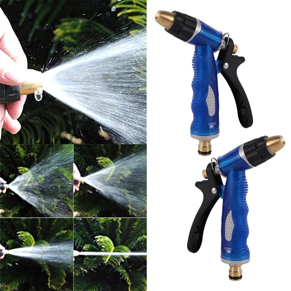 High Pressure Copper Adjustable Spray Gun For Car Wash, Garden Irrigation, Floor Cleaning, Pet Bathroom
