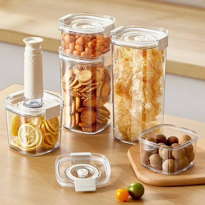 Moisture-Proof Vacuum Seal Storage Box Electric Sealed Jar for Coffee Beans Rice Cereals Household Container