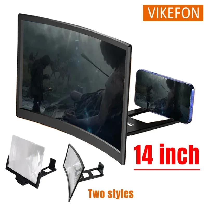 Amplificatore per schermo per telefono cellulare pieghevole 3D ad alta definizione Amplificatore per film TV paesaggistico Supporto per telefono con schermo da 14 pollici