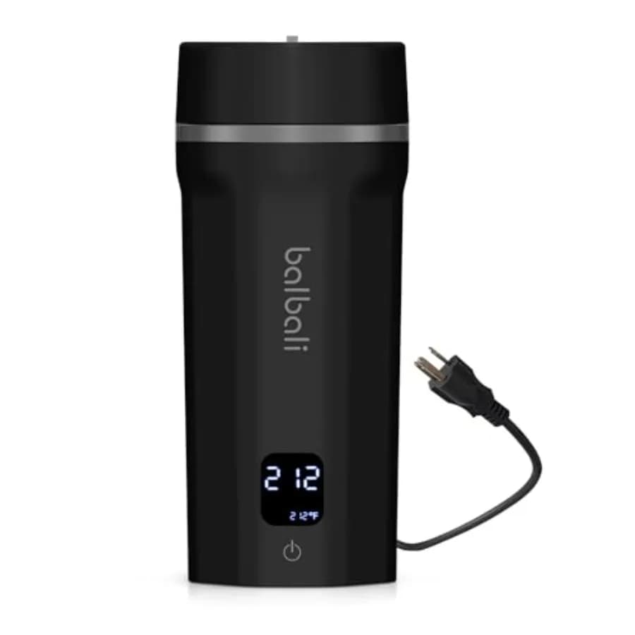 Bollitore Portatile da Viaggio 18.6oz, Doppia Tensione 100-250V per Internazionale/Globale/Europa - Bollitore Elettrico da Viaggio con 6 Impostazioni Preimpostate
