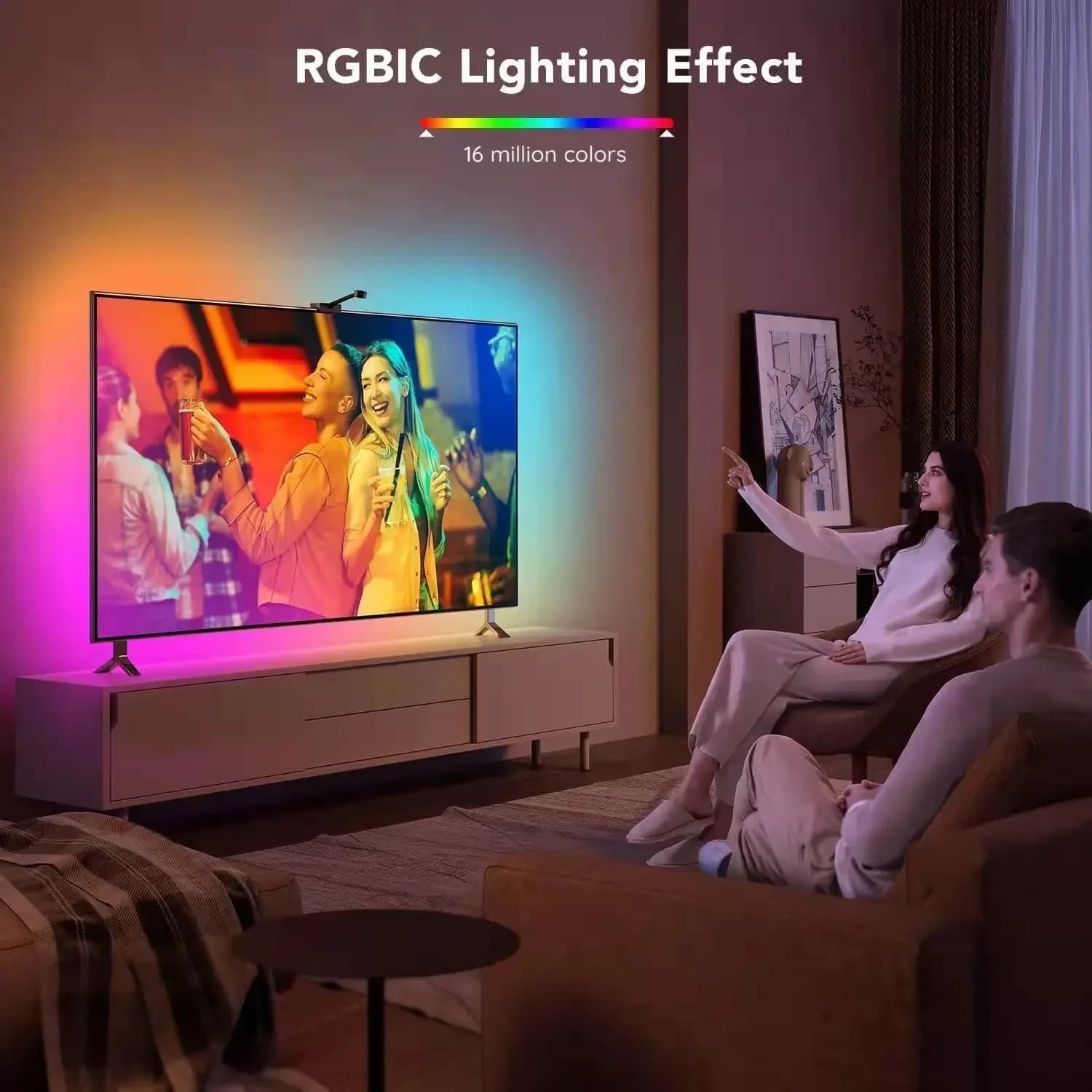 55-65 Smart LED TV retroilluminazione App Color Sync Strip Light 4K 2.0 HDMI Ambilight Light per la modalità DIYMusic per creare l'atmosfera