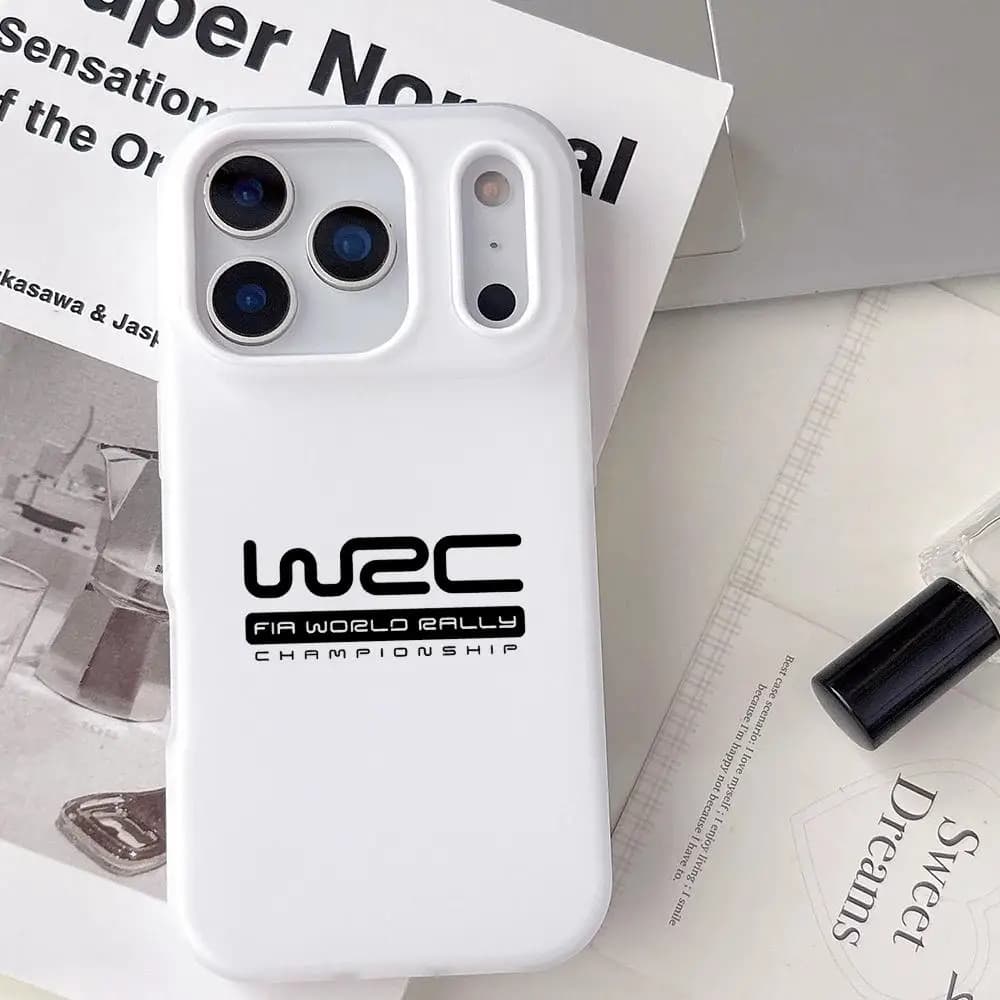 Custodia per telefono W-WRC Rally Racing per iPhone 17 16 15 14 13 12 11 Pro Max Plus Mini, trasparente, antiurto, morbida