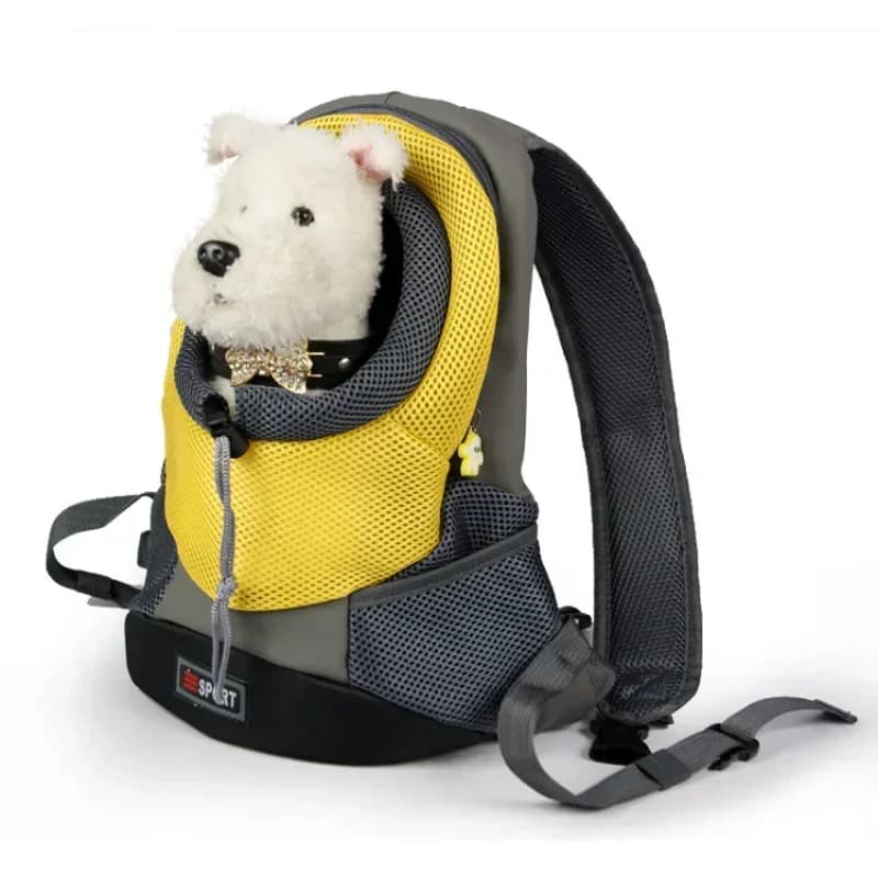 Borsa frontale per zaino da viaggio portatile a doppia spalla in rete per esterni per marsupio per cani da compagnia (2022 Nuovo)