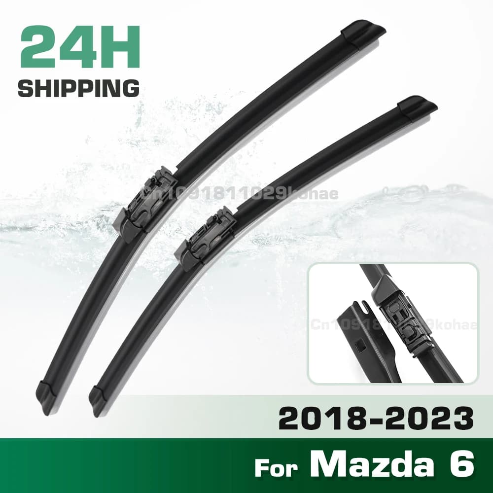GREATROAD Tergicristallo LHD e RHD Set di spazzole tergicristallo anteriori per Mazda 6 Mazda6 2018 - 2023 Parabrezza Parabrezza Spazzola per finestra 24 "+ 18"