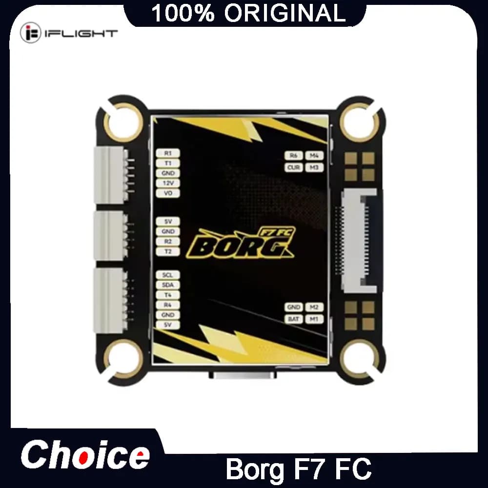 iFlight Borg F7 Flight Controller 4-8S LiHV, STM32F722RET6 ICM42688 32MB Blackbox 6 UARTs for FPV Racing Drone