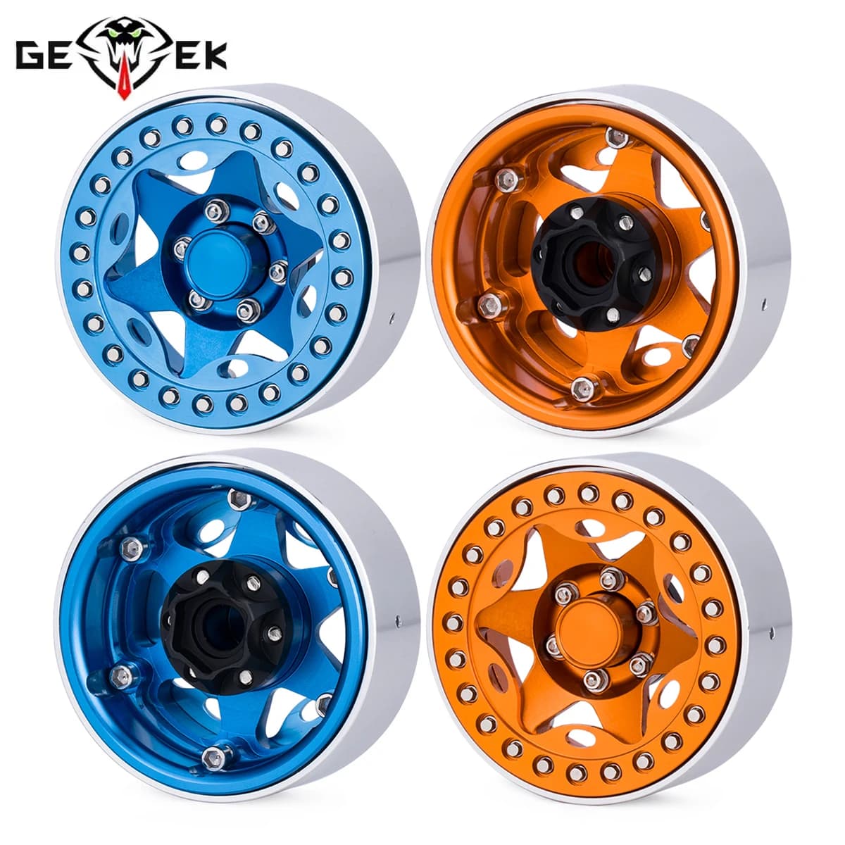 4 pezzi in metallo 1.9 "Beadlock cerchione ruote mozzi larghezza 25mm per 1/10 RC Crawler Car TRX4 Axial SCX10 D90 CAPRA TRX6 parti