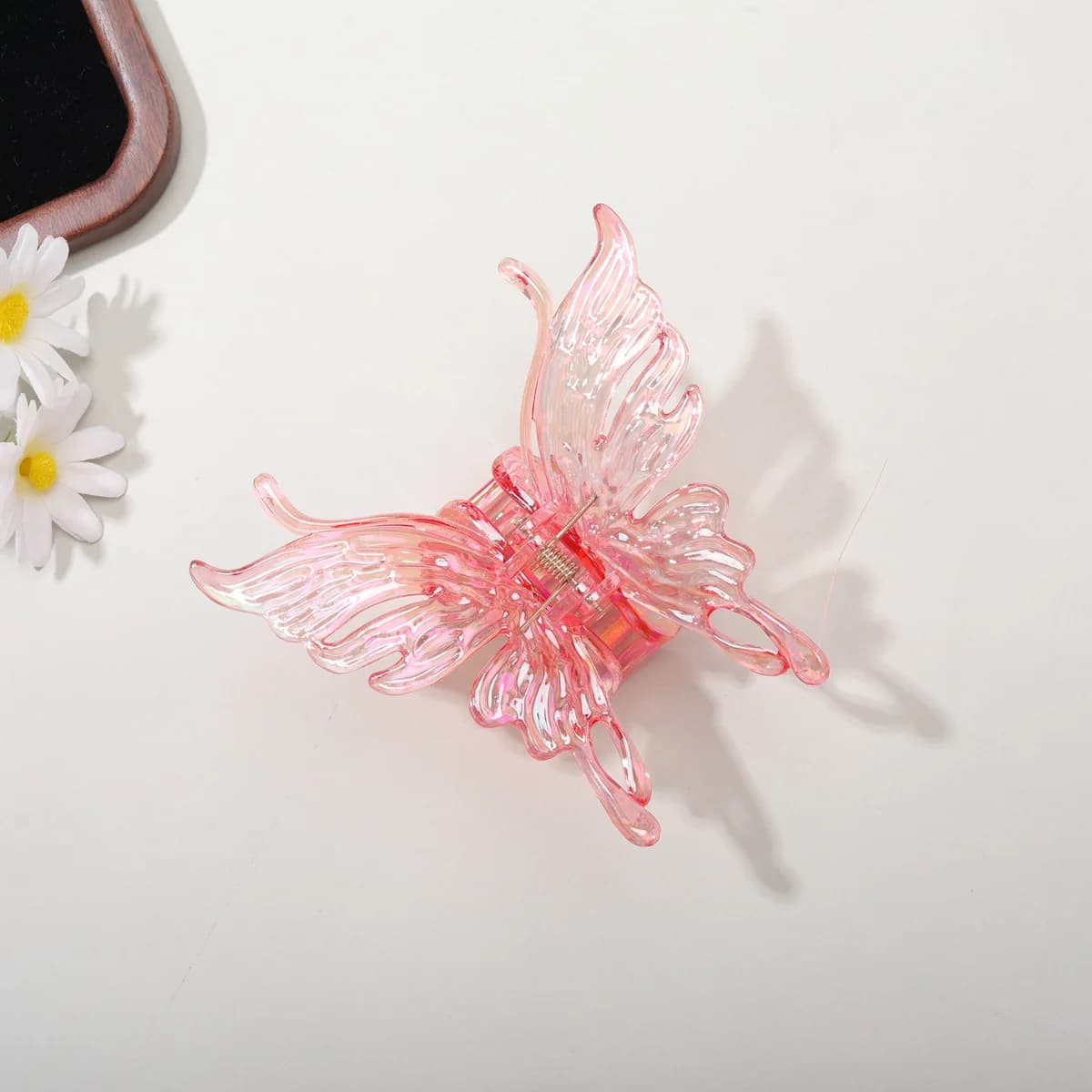 Grande fermaglio per capelli in acrilico, accessorio per capelli dal design di nicchia, grande clip a farfalla in acrilico per accessori moda, regalo per capelli da donna