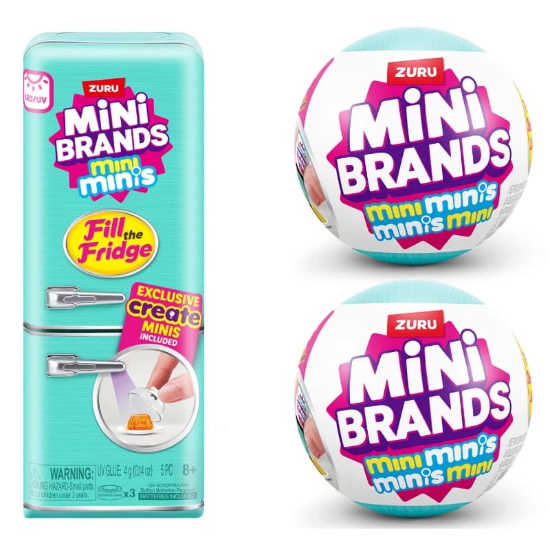 Mini Giocattolo Sorpresa a Forma di Pallina per Frigorifero, Mini Brands Mystery Blind Box, Figurina Alimentare in Miniatura da Collezione, Ottimo Regalo per Bambini