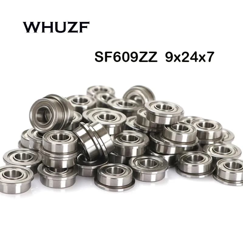 10 PZ SF609ZZ 9x24x7mm ABEC-7 Flangia Cuscinetti a parete sottile Cuscinetto in acciaio inossidabile Parti della stampante 3D SF609Z Cuscinetti flangiati
