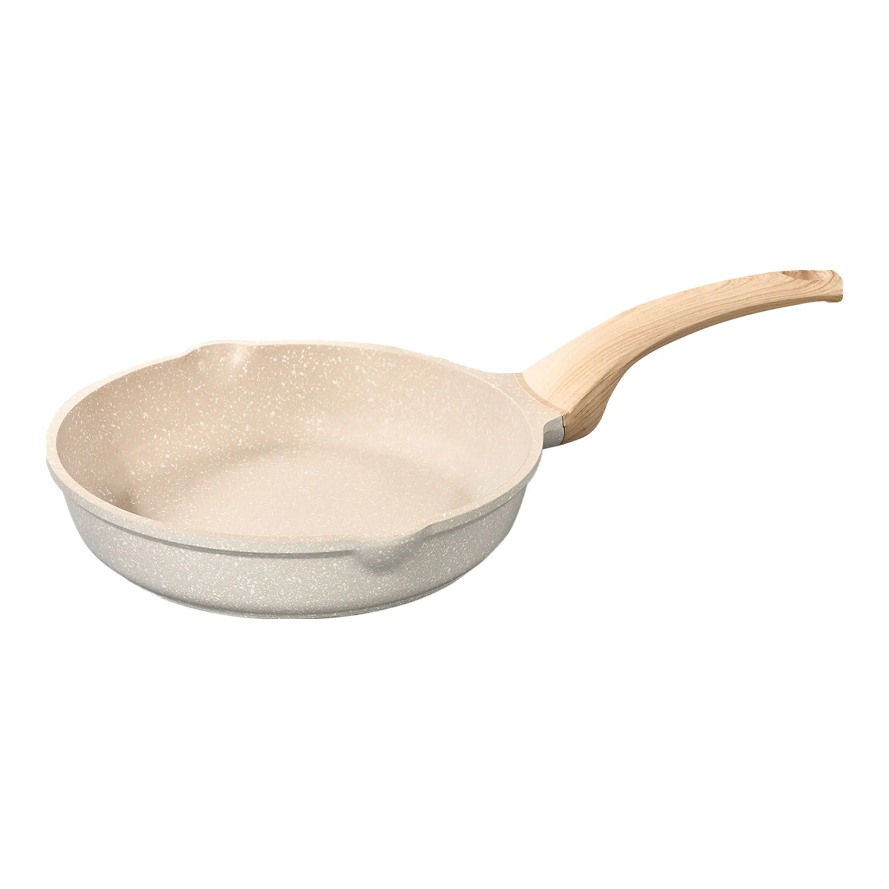 Pentola antiaderente in marmo ecologica, padella per cucinare sano e in modo ecologico, padella da chef senza PFOA