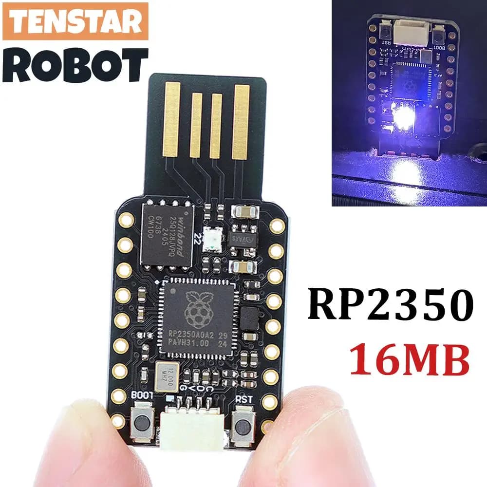 TENSTAR RP2350-USB 16MB Flash Mini Modulo Scheda di Sviluppo Dual-Core RP2350A Chip 520KB SRAM Per Raspberry Pi PICO2