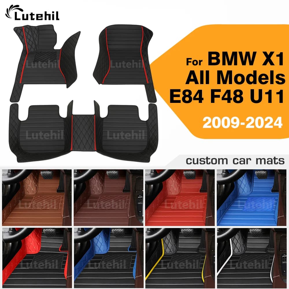 Per BMW X1 Tutti I Modelli E84 F48 U11 2009-2024 Personalizzato Auto Tappetino Automobile Tappeto Copertura Accessori Interni Protettivi
