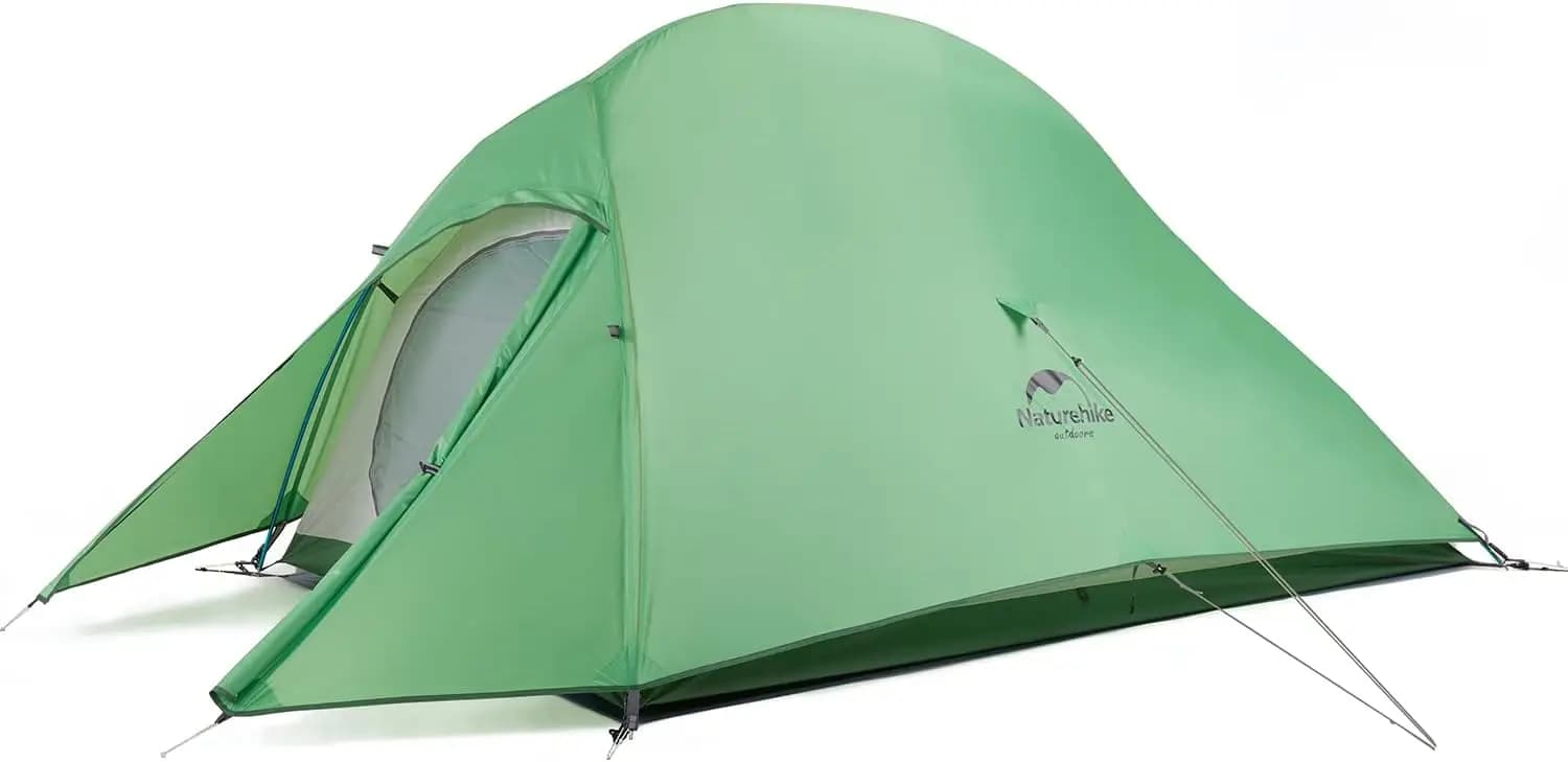 Tenda da Campeggio Leggera per 2 Persone con Telo di Protezione, Autoportante, Impermeabile e Antivento per Campeggio ed Escursionismo