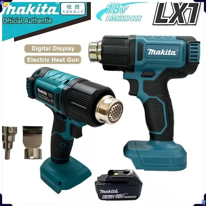 Pistola ad Aria Calda Makita Senza Fili, Utensile Elettrico Industriale Portatile, Temperatura Regolabile, 18V
