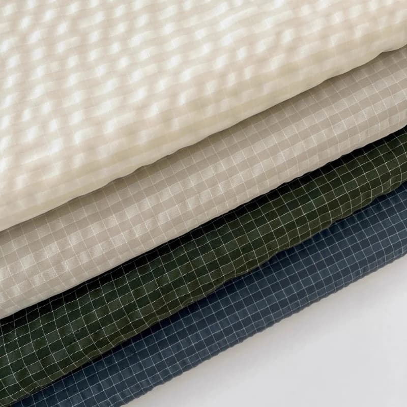 New Nylon Checkfabrics for Sewing DIY Clothing Curtains Pillow Simple Style Lightweight Womens Summer Dress Crafts Materials