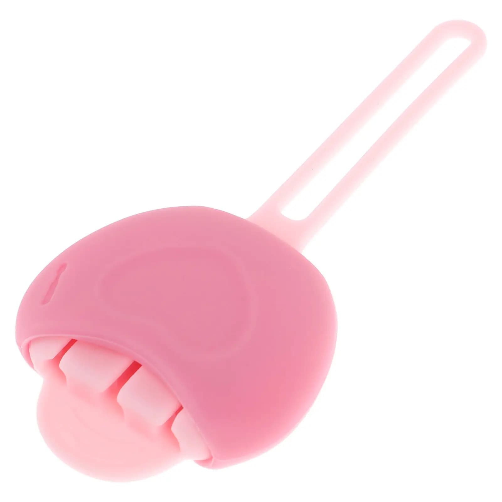 Silicone Lip Brush Holder Pink Compact Travel Case Dustproof Organizer Hanging Strap Lip Brush Protector Makeup Storage Box