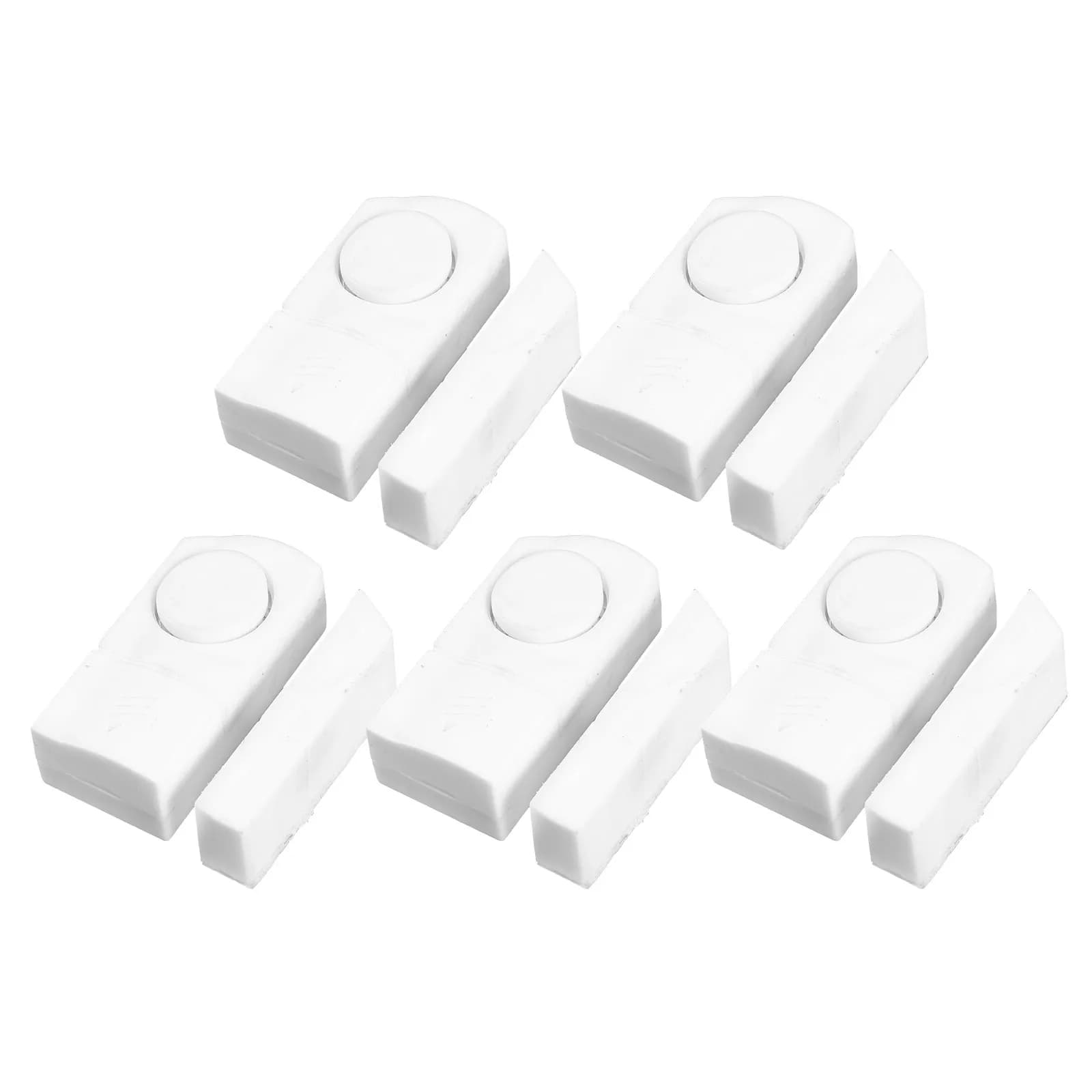 Set di 5 Sensori per Porte con Allarme Antifurto ad Alto Volume, per Casa, Ufficio, Negozio, Allarme di Contatto, Sensore per Finestre, Campanello per Porta Aperta