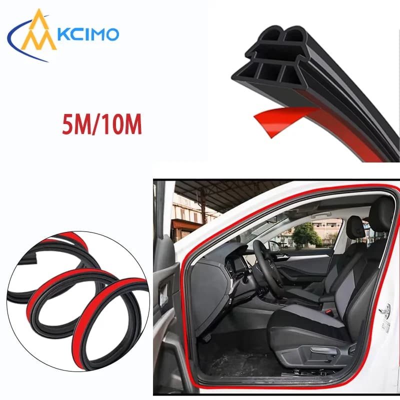Guarnizione in Gomma per Auto a 3 Strati, 5M/10M, Universale per Porte, Cofano e Bagagliaio, Isolamento Acustico, Impermeabile e Antipolvere