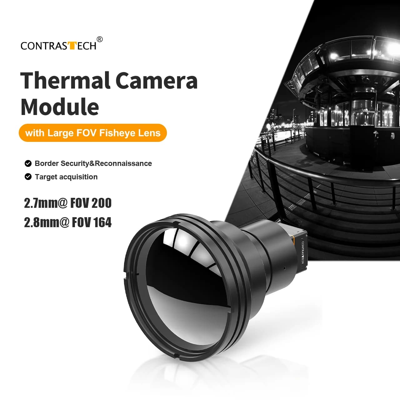 LWIR thermal camera module large FOV 200 640x512 FL2.7mm 2.8mm for UAV Contrastech supplement