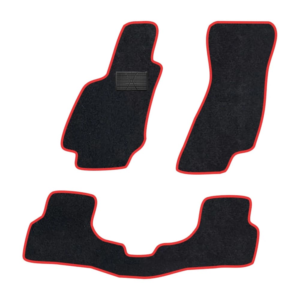 Tappetino per auto per Audi A6 2019-presente C8/4K Poliestere scamosciato antiscivolo Supporto nero Rosso Vincolante Trim Edge