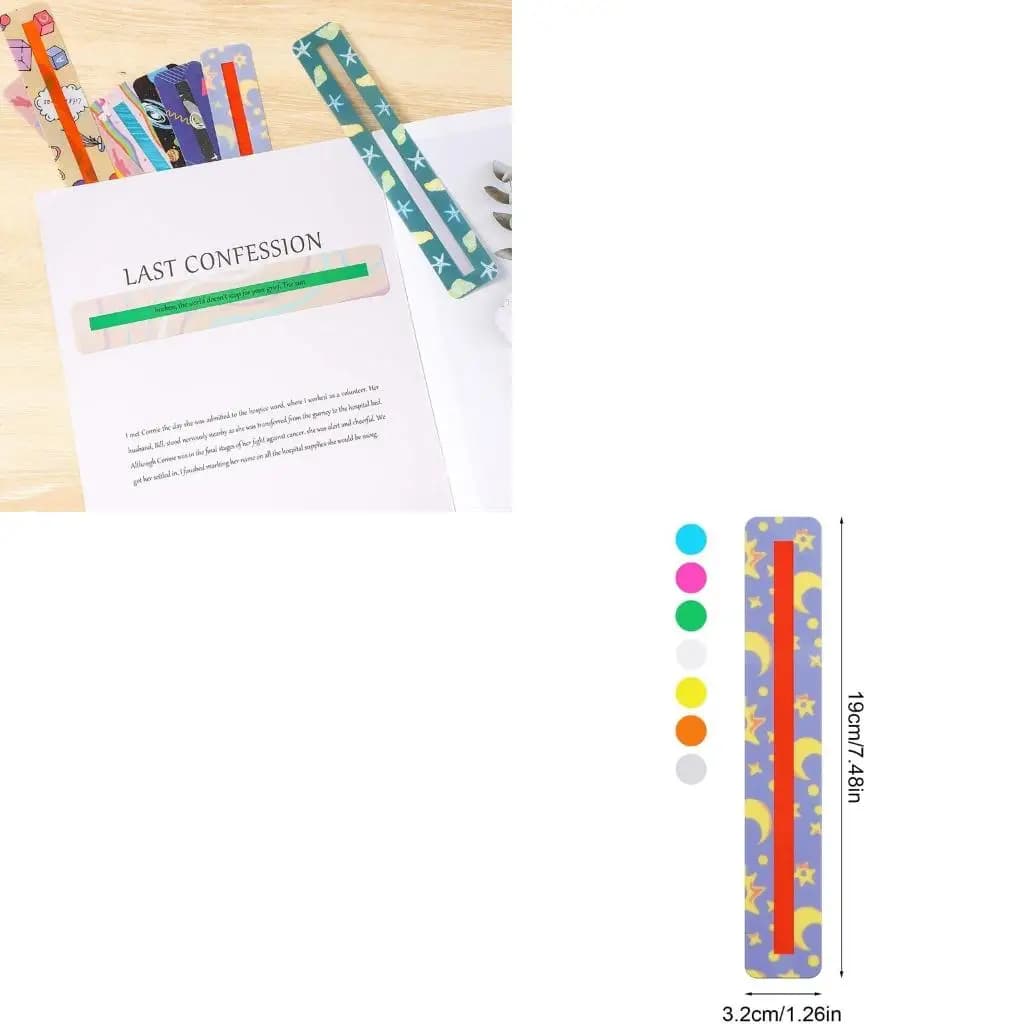 8 strisce lettura guidata carine per studenti che leggono sovrapposizioni colorate