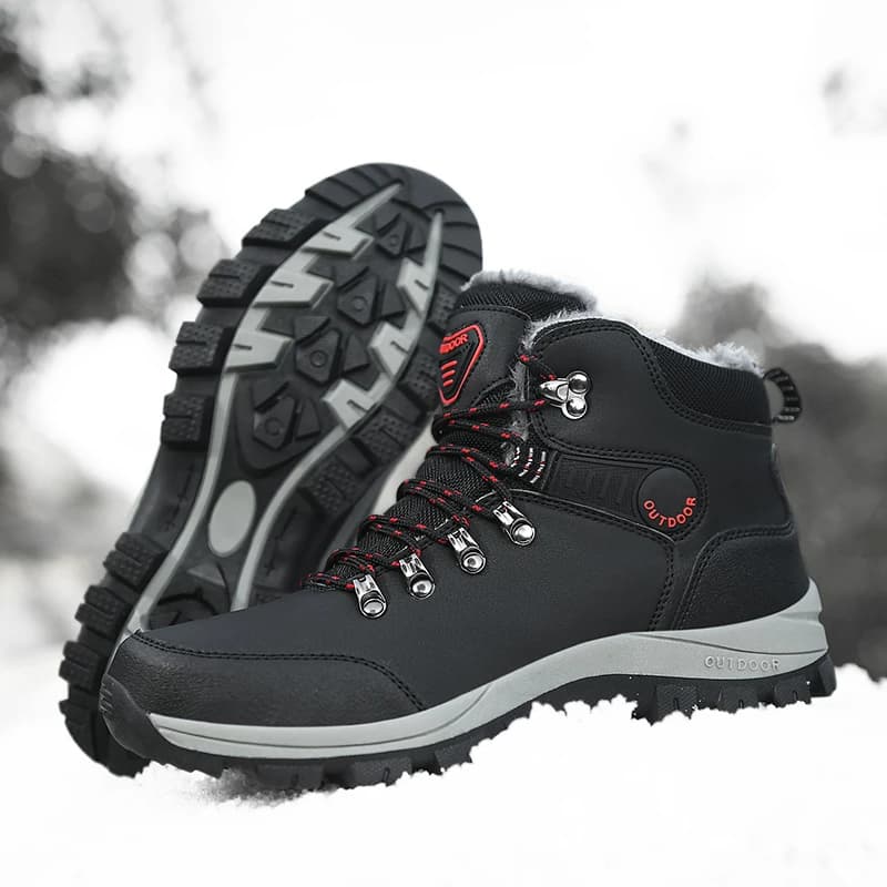 Stivali da neve da esterno da uomo Scarpe da trekking antiscivolo impermeabili calde invernali per la stagione fredda