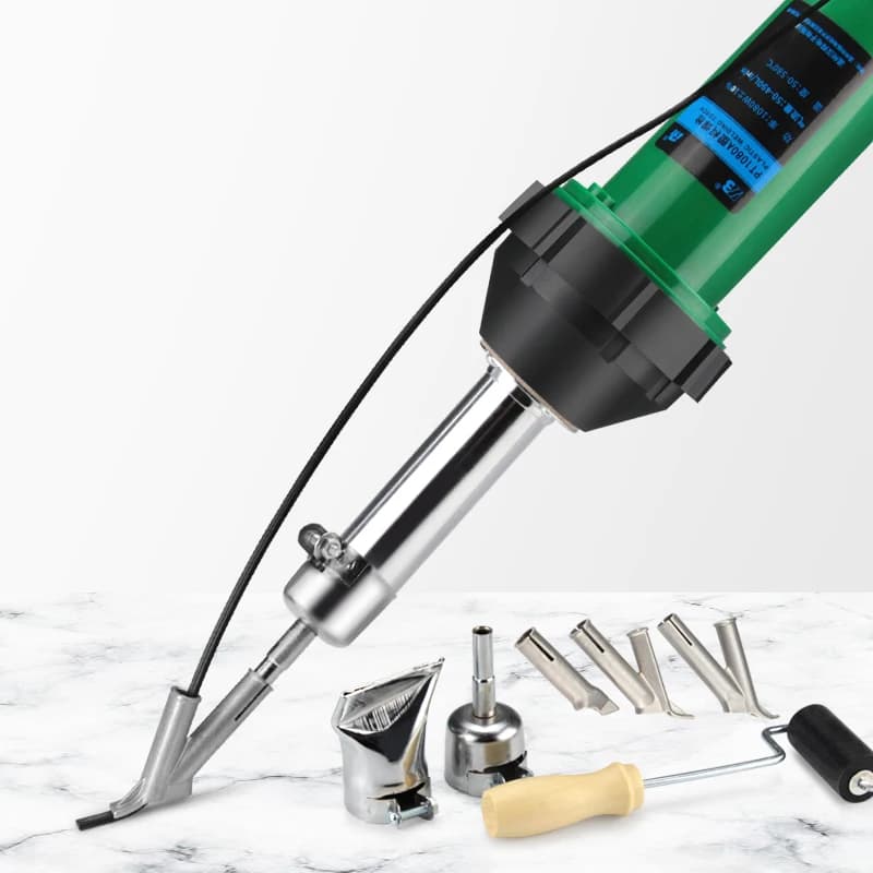 Pistola per saldatura ad aria calda 220V 1080W/1600W Pistola per saldatura in plastica integrata in PVC per saldatura e riparazioni di pavimenti in plastica PVC PPR