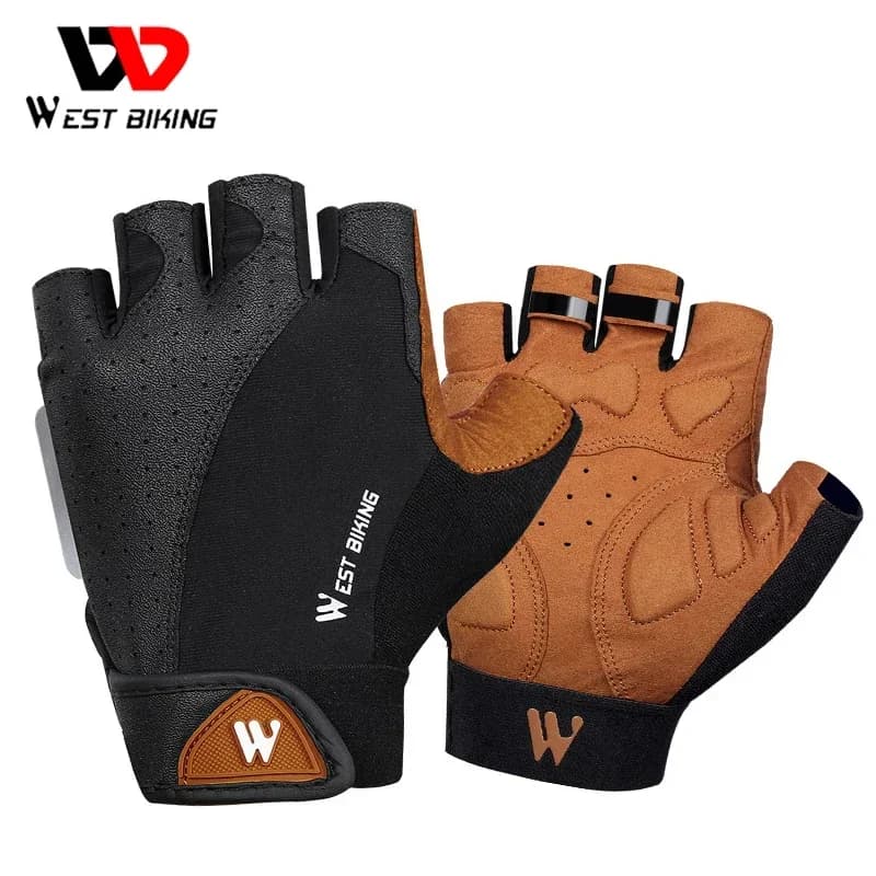 WEST BIKING Mountain Road Bike guanti mezze dita Summer Cycling Equipment antiscivolo Shock SBR Bicycle Fitness guanto senza dita