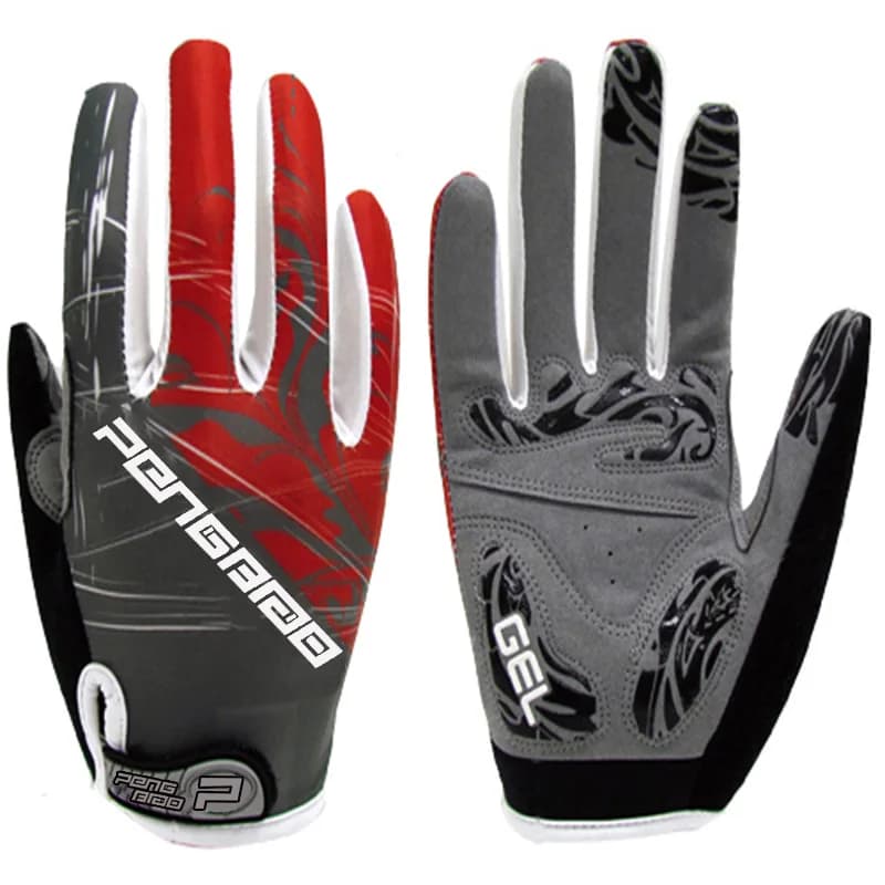 HANDCREW-guanti da ciclismo con dita intere per uomo e donna, estate, dito lungo, bici, Mountain Bike, attrezzatura di smorzamento
