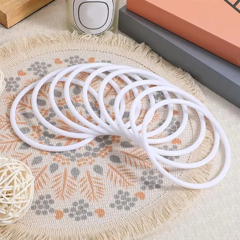 30pcs 6/8.5/10cm Plastic Dream Catcher Wrapping Circle Macrame Hoops Wall Hanging DIY Crafts Dreamcatcher Frames