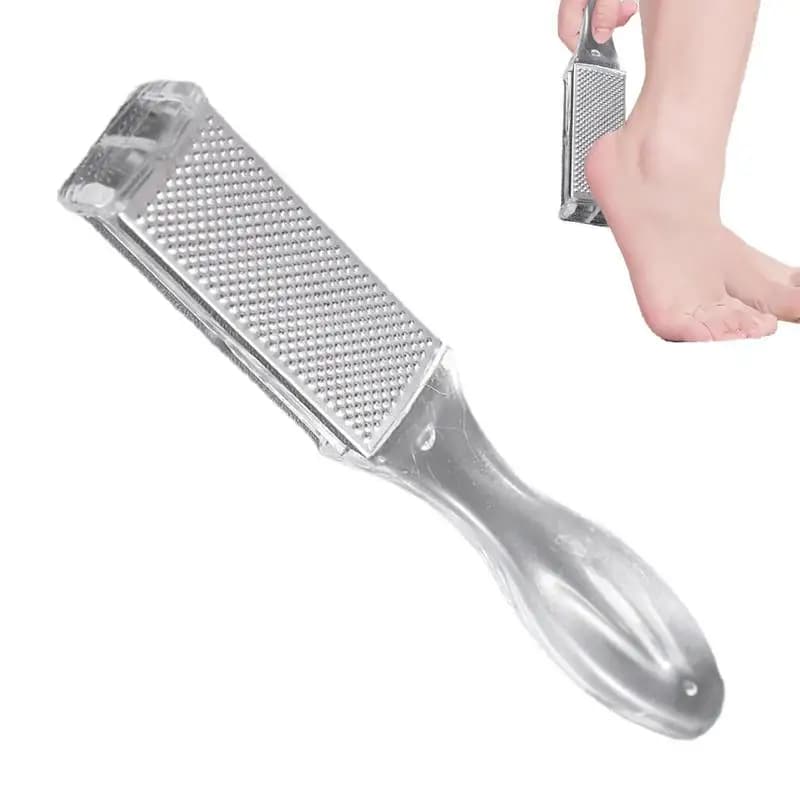 Raschietto per piedi per la rimozione del callo spazzola per Scrub ai piedi smerigliatrice per tallone a doppia faccia lima per piedi per Pedicure detergente per cuticole rimuovi la pelle morta